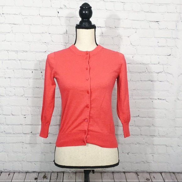 J.Crew Clare Cardigan Coral Cardigan Size S - Picture 1 of 4